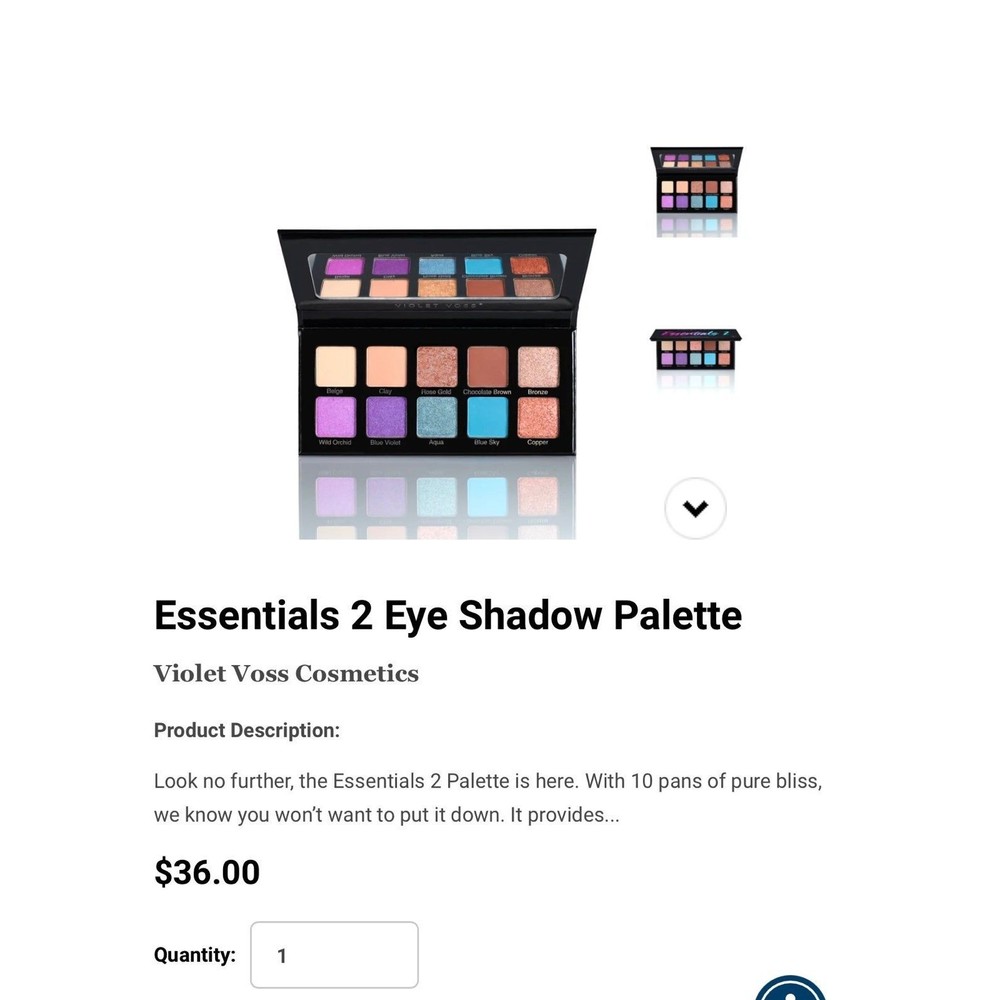 Violet Voss Essentials 2 palette retails for $36